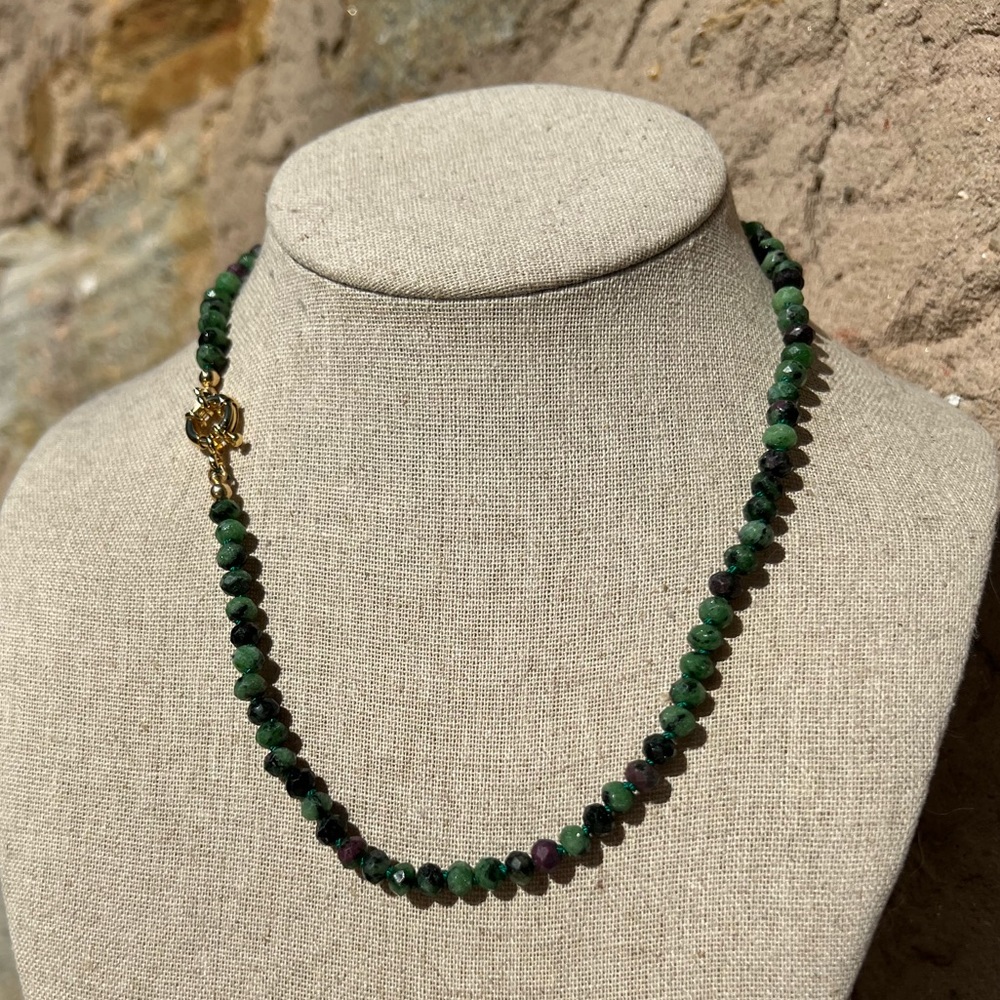 Ruby Zoisite Hand-Knotted Strand - image 6